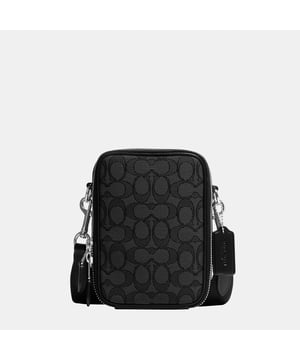 Stanton Crossbody in Signature Jacquard Length 12.5cm,  Width 5.0cm, Height 18.0cm