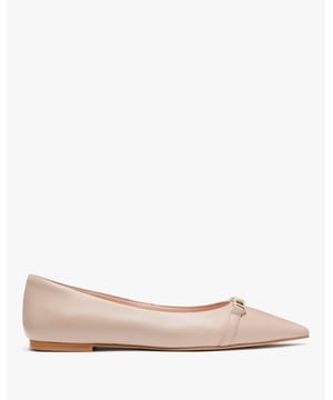 Hallie Smooth Leather Flat