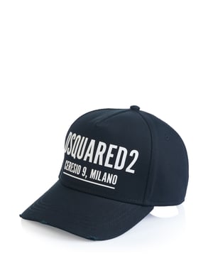 100% katoen; Dsquared2 dop; Model: BCM0531/05C00001 M063; Hoogwaardige afwerking; Maat verstelbaar; Gebogen kap; Vernietigde blik; Dsquared2-logodetails