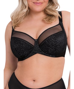 Curvy Kate Amaze Balcony Bra. With its shape based on the popular Curvy Kate Victory design this non padded balcony bra has a curved centre front and central pull strap position as well as a four section design for uplift and forward projection. The product is recommended for hand wash only.