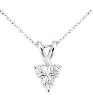 9K (375) White Gold: 1.105gr; # Diamond: 0.02ct; # Dimension: 46cm x 1.15cm x 0.6cm