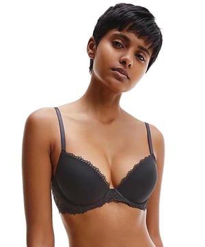 Women's semi soft lightly lined black bra size 34H US / 34FF UK