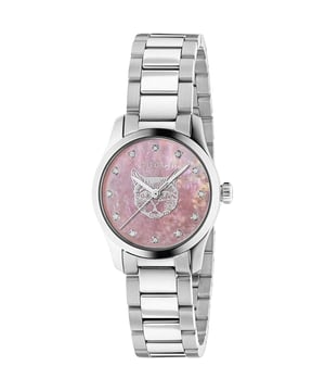 Model: YA1265025EAN: 0731903484955Movement: QuartzBracelet color: SilverWaterproofing: 50 meters / 5 ATMDial Color: Pink Mother of Pearl (Mystic Cat)Bracelet material: Stainless SteelCase Material: Stainless SteelDial diameter: 27 mmGender: Women'sDisplay: AnalogStyle: CasualShape: RoundBand Type: BraceletMPN: YA1265025