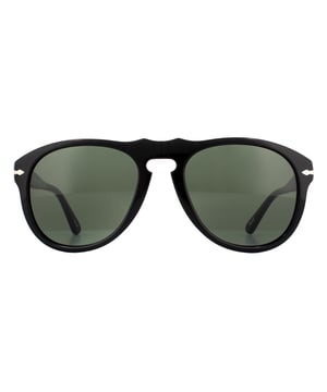 Persol Sunglasses 0649 95/31 Black Green Steve McQueen are technically innovative as well is impressively stylish with the Victorflex system that gives the bridge maximum flexibility with metal inserted into the acetate as seen on the bridge of these awesome Persol shades as well as the classic silver arrow on the temple. Steve McQueen has famously worn these superb Persol 649 sunglasses