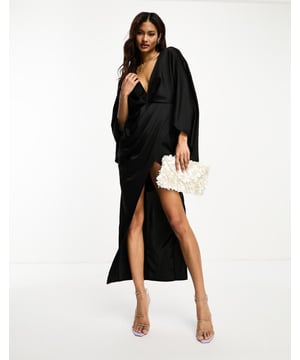 Dresses by ASOS DESIGN Best dressed: secured V-neck Batwing sleeves Side split Regular fitSold By: Asos