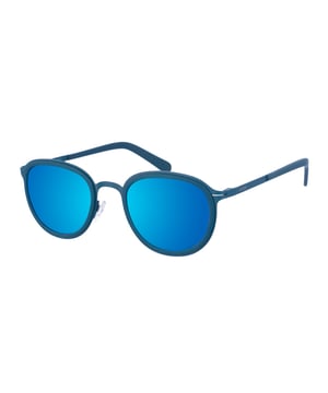 Gafas de sol Kypers con montura de metílica.
Color Azul oscuro.
Forma ovalada.
Lentes de color Azul
Patillas metálicas con acabado en acetato, con el nombre de la marca grabado.
100% Protección UV. 
Cristales antirreflejo.
Incluye una funda de tela de protección.

Medidas:  Alto lente: 44 mm
Ancho lente: 47 mm.
Puente: 21 mm.
Patillas: 138 mm.

Limpieza y manutención:
-Limpiar las gafas con agua y jabón (neutro).
- No utilice paños sucios o abrasivos, que puedan alterar las características de los filtros.
- Utilice solo accesorios y repuestos originales.