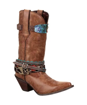 If you want boots that you can stamp with your own personality and style, you want these Crush boots with accessories. You can change your look to match your mood or your outfit. Get these Durango Boots and get ready to mix, match and have some fun!