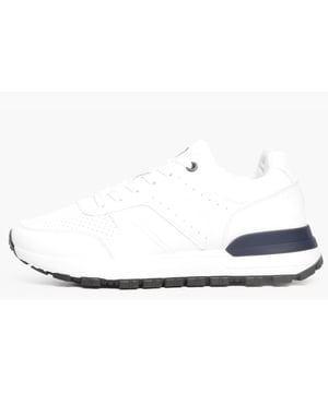 Maak kennis met de Lambretta Echo-sneakers, ontworpen voor stijl en functionaliteit. Deze strakke sneakers hebben een praktisch PU-bovenwerk en een flexibele, gripvaste buitenzool voor ultiem comfort, duurzaamheid en eigentijdse styling. Met de iconische Lambretta-branding en een doellogo op de tong zijn deze hardloopschoenen perfect voor je sportieve outfits.