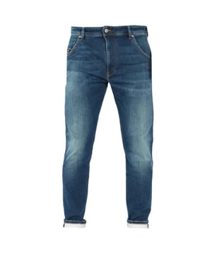 Diesel Krooley-T Jeans jogg azules, bragueta con cremallera, 93 % algodon, 5 % poliester, 2 % elastano, jeans jogg con material super elastico, marca Diesel
