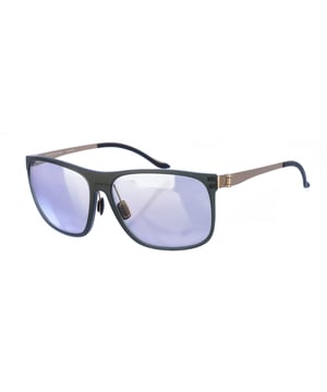 Zonnebril met acetaat montuur.
 Rechthoekige vorm.
 Poten van extreem flexibel dun staal, slechts 0,5 mm dik, afgewerkt met acetaat.
 100% UV-bescherming.
 Antireflecterende glazen.
 Inclusief: Al onze producten worden verzonden in hun originele doos.
 Afmetingen: Hoogte lens: 45 mm. Breedte lens: 59 mm. Brug: 14 mm. Veren: 140 mm.
 Samenstelling: Acetaat, Metaal
 Onderhoud:
Reinig de bril met water en zeep.
 - Gebruik geen vuile of schurende doekjes, want die kunnen de eigenschappen van de filters veranderen.
 - Gebruik alleen originele accessoires en reserveonderdelen.