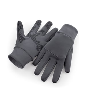 Ademende softshell stof. Winddicht, lichtgewicht en sneldrogend. Ergonomische pasvorm. Compatibel met apparaten met aanraakscherm. Verkrijgbaar in twee maten - S/M en L/XL. Materialen: 93% polyester/ 7% elastaan.