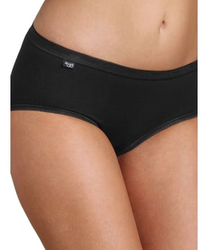 Sloggi Damen Slip Midi im vorteilhaftem 4er-Pack. 
Hochwertige Core-Spun Baumwolle.
Hoher Tragekomfort und perfekte Passform.