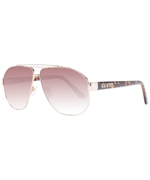 Gender: Women
Main color: Gold
Extra: No extra
Frame color: Gold
Frame material: Metal
Lenses color: Brown
Lenses material: Plastic
Filter category: 3
Style: Aviator
Lenses effect: Gradient
Protection: 100% UVA & UVB
Size: 61-10-145
Lenses width: 61
Lenses height: 51
Bridge width: 10
Frame width: 140
Temples length: 145
Spring hinge: No
Shipment includes: Branded case
Rim style: Full-Rim