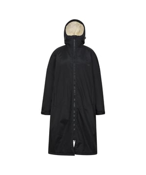 Fabric Technology: Heat Retention, Isotherm, Windproof. Side Slits, Taped Seams. Design: Back Print, Logo, Stamp, Text. Waterproof Rating: 3000mm. Pockets: 2 Side Pockets. Lining: Borg, Fleece, Polyester. Fastening: Full Zip. Hood Features: Grown On Hood, Toggle Adjuster.