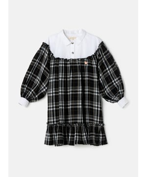 Check me out! Our new check dress with edgy shirting detail is the perfect transitional piece. Wear with chunky loafers and ankle socks. About me: Shell 51% Viscose 49% Cotton Angel and Rocket cares: I'm made from Sustainable Cotton Look After Me: Think Planet. Wash At 30C.