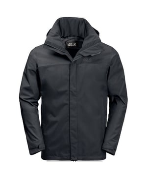 Jack Wolfskin TechLab 3L Fake Double Fron Texapore Black Men Jacket 1112961 6350