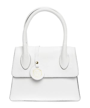 Bolso de mano  
100% cuero de vaca  
Solapa frontal con cierre magnético  
Bolsillo interno  
Dimensiones: 17x19.5x8 cm  
Asa: 31 cm  
Correa para el hombro: 120 cm ajustable  