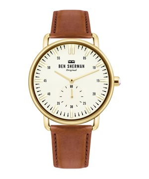 BEN SHERMAN WB033TG reloj hombre cuarzo• material: acier inoxydable• cristal: minèral• pulsera: cuero• correa: dore'• resistencia al agua: 0 m (0 ATM)• tamaño de la caja: 43 mm