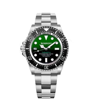 Bobroff BF0002i - Reloj para hombre automático acero inoxidable• material: acero inoxidable• cristal: saphir• pulsera: acero inoxidable• correa: plata verde• resistencia al agua: 1000 m (100 ATM)• tamaño de la caja: 44 mm