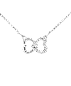 9K (375) White Gold: 1.17gr; # Diamond: 0.07ct; # Dimension: 42cm x 0.95cm x 1.1cm