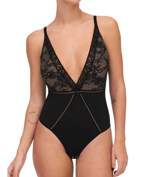 Passionata Olivia Bodysuit. With soft, non padded triangle cups and a popper crotch closure. Product is recommended gentle wash only..
