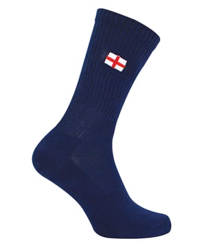If you’re a big fan of Football, Rugby or just supporting England in sport as a whole then these Men’s Embroidered England Flag Socks socks are a great way to show your patriotic side! With Cotton Rich fibres you can be sure that these socks are super soft and comfortable on your feet as well standing out from the crowd. These socks include a ribbed leg and a cushioned foot bed so not only are these socks soft but they’re designed to be very comfortable as well. Support your England team with a well designed embroidered England Flag! Even if you’re looking for an extra Christmas gift, Birthday present or even a stocking filler, these socks would be ideal for all supporters of England! All of the Urban Eccentric products are produced for comfort and quality. They aim to reduce our impact on the environment as much as they possibly can, that's why Urban Eccentric are constantly redeveloping our processes and packaging to get as much recycled as possible. These brand of socks value humour, original designs, having fun and high quality production! These socks are available in Black with an embroidered England Flag pattern and come in Men’s One Size 6-11 UK. They’re made from 77% Cotton, 22% Polyamide, 1% Elastane and are Machine Washable.