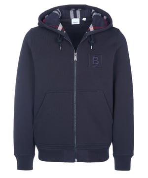 75% Baumwolle, 25% Polyester; Burrbery Jacke; Modell: 80618561; Hochwertig verarbeitet; Kapuze, Reißverschluss; Zwei Taschen auf der Vorderseite; Burrbery-Logo-Details