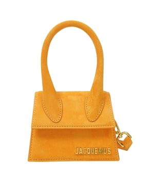 Deze tas van Jacquemus is het perfecte accessoire voor degenen die een klassiek tintje willen toevoegen aan hun dagelijkse look, Jacquemus oranje tas, sluiting met sluiting, gemaakt in Italie, 100% leer, effen oranje tas, de Chiquito tas, mini tas