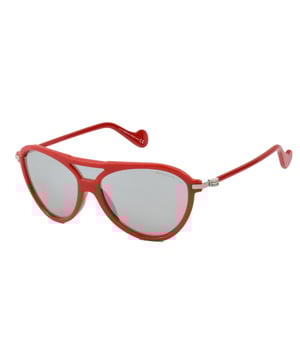 Unisex-Sonnenbrillen der Farbe Rot - Moncler ML0054-67C• material: Spritzguss• farbe: Rot• maße: 136/00/125 mm (Glasbreite / Stegbreite / Bügellänge)  100% UV PROTECTION - CATIGORY 2