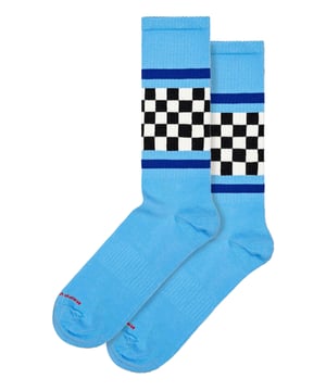 1 Pack Mens Checked Stripe Sneaker Sock by Happy SocksImmerse yourself into the world of comfort and sophisticated style with the 1 Pack Mens Checked Stripe Sneaker Sock by Happy Socks. Available in sizes 36-40 and 41-46, these versatile socks synergize marvelously with both casual and formal attire, making them a smart addition to your wardrobe. Enjoy the superior comfort these socks provide—a must-have for everyone.Happy Socks are precisely designed to breathe vitality and exuberance into your everyday dress-up. With a thoughtful mix of comfort, elegance, and adaptability for all seasons, these socks are made to stay in step with your fast-paced lifestyle. Soaked in light blue and white hues, these socks are crafted from a breathable combed cotton fabric, the optimal choice for active feet.These Checked Stripe Sneaker Socks come with an array of benefits. Their unique Checked Stripe pattern adds a touch of timeless class to your look while the soft fabric guarantees lasting comfort. Additionally, the socks are available in a no-show style, providing you with a versatile range of style options. Make a leap towards the ideal combination of comfort and style with these Happy Socks - your top choice for high-quality sock wear.Pivotal Product Specifications- Vibrant and stylish- High-quality breathable fabric- Sneaker-friendly design- Suitable for all seasons- Perfect for casual and formal settings- Available in sizes 36-40 and 41-46