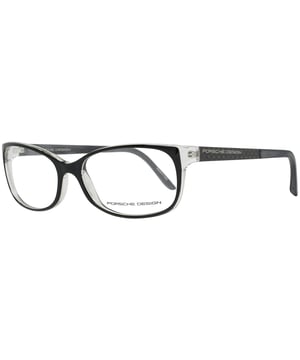 Las monturas de gafas Porsche Design P8247 A Black on Crystal son una montura clásica rectangular de montura completa con una forma femenina redondeada. El equipo de Porsche Design ha ideado un magnífico detalle de bisagra que le da un aspecto futurista realmente moderno a juego con el estilo de sus coches.