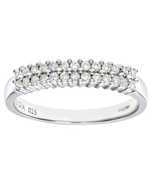 Oro blanco de 9 quilates (375): 2,3 g; # Diamante: 0.25ct