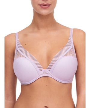 Passionata Manhattan Plunge T-Shirt Bra. With a leotard tulle back, glossy straps and graphic tulle.  The product is recommended hand-wash only..