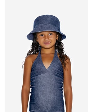 Complete your look in style with this blue bucket hat from AY by Ayla. The denim style piece exhibits a chic demeanour, elevating any outfit. Pair with any other AY blue garment for a cool coordinated look.