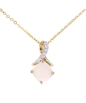 9K (375) Yellow Gold: 0.985gr; # Diamond: 0.02ct; # Opal: 0.43ct