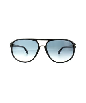 Tom Ford 0447 Jacob Sunglasses are a nicely wrapped aviator style in premium acetate and feature a thin metal bridge above the nose for a nice design touch. Matching metal T signature piece appears on the temples and Tom Ford logo on the temple tips and on the left lens adds authenticity