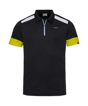 Camina de manga corta para hombres con cuello negro Golden Slam Tennis Polo Camiseta 811139 Bkyw