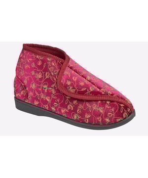 Comfortable, stylish, and practical, these Geraldine women's bootee slippers from Zedzzz boast a secure design that keeps feet warm and supported with every wear.
- Velour upper
- Touch fastening closure
- Washable
- Vulcanised Rubber Sole
