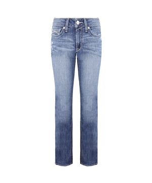 Rider tested and thoughtfully engineered, this mid rise, slim fitting jean features a stackable straight leg and performance stretch denim for added comfort that holds its shape and flatters yours. 
Straight through waist
Mid rise
Stackable straight leg
9.75 oz performance stretch denim
Medium wash with embroidery on back pocket
Waistband that won't gap
A seat that won't sag