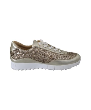 Precioso a estrenar con etiquetas bolsa guardapolvo y caja de zapatos.
  Zapatillas Jimmy Choo 100% autenticas.
  Modelo: Zapatillas de cuero Monza osao de oro antiguo.
  Tipo de cierre: Slip-on.
  Color: Oro Antiguo.
  Material: Cuero de tela de purpurina.