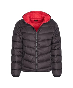 Chaqueta de invierno con capucha Cappuccino Italia para hombre. La chaqueta de invierno con capucha está hecha de poliéster y tiene un corte regular.  Marca: Cappuccino ItaliaNombre del modelo: Hooded Winter JacketCategoría: chaqueta hombreComponentes: poliésterColor: negro, rojo