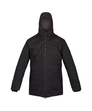 Füllung: Daunen Alternative. Innenfutter: Polyamid, gesteppt. Gewebe: Polyester, Stretch. Design: Logo, Einfarbig. Gewebe-Technologie: Atmungsaktiv, DWR-Finish, Schwergewicht, Isolierung, Isotex 8000, Wasserdicht, Winddicht. Innere Reißverschlussabdeckung, verschweißte Nähte. Ausschnitt: Mit Kapuze. Ärmel-Typ: Langärmelig. Bündchen: Gerippt. Kapuzen-Merkmale: Verdeckter Kippversteller, angewachsene Kapuze. Taschen: 1 Brusttasche, Reißverschluss, 2 untere Taschen, Pattenverschluss, Druckknopfverschluss, 1 Handwärmertasche, 1 Sicherheitstasche. Verschluss: Durchgehender Reißverschluss. 8000g/m²,/24hrs. Saum: Verstellbar, Shockcord-Saum. Nachhaltigkeit: Frei von Grausamkeiten, hergestellt aus recycelten Materialien.