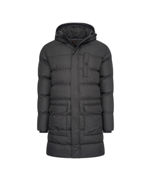 Hooded Winter Jacket Zwart de Cappuccino Italia en el color Negro.