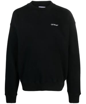 Effortlessly tying in with current branding trends, this long-sleeve sweatshirt from Off-White features a contrasting logo print at the chest and a signature Arrows motif at the rear, making the garment instantly recognisable as the brand. 