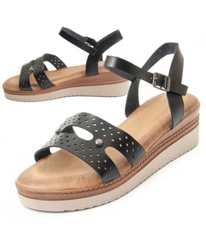 Casual Wedge Sandalen voor Dames. Comfortabele pasvorm. Gemaakt door andere merken voor ons merk. Geschatte afmetingen: 4 cm hak en 3 cm platform.