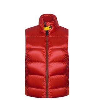 Blijf warm en stijlvol in de Parajumpers Red Gilet. Deze luxe bodywarmer is gemaakt van lichtgewicht, geisoleerde stof die warmte vasthoudt en beschermt tegen de elementen. Geef stijl niet op voor comfort - maak een statement!, Vulling: 100% dons, Bovenmateriaal: 60% polyester, 40% polyamide, Regular Fit, Ritssluiting, Rood, Effen bodywarmer, Rood bodywarmer