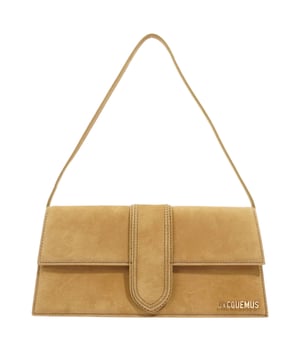 Deze tas van Jacquemus is het perfecte accessoire voor degenen die een klassiek tintje willen toevoegen aan hun dagelijkse look, Jacquemus bruine tas, sluiting met sluiting, gemaakt in Italie, 100% leer, effen bruine tas, de Bambino tas, kleine tas