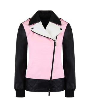 Armani Exchange Leder Womens Black/Pink Jacke