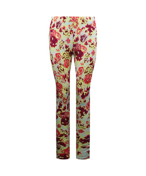 Dolce & Gabbana, Pants & Jumpsuits, Dolce Gabbana Red Floral Leggings  Stretch Waist Pants