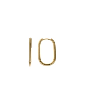Tosith-Ohrringe aus 18 Karat Gelbgold. Essential verkörpert raffinierte Einfachheit, zeitlose Stücke mit glatten Linien und dem zusätzlichen Funkeln von Zirkonia. Unprätentiöser, schlichter Schmuck, der perfekt für den Alltag, aber auch für besondere Anlässe geeignet ist.